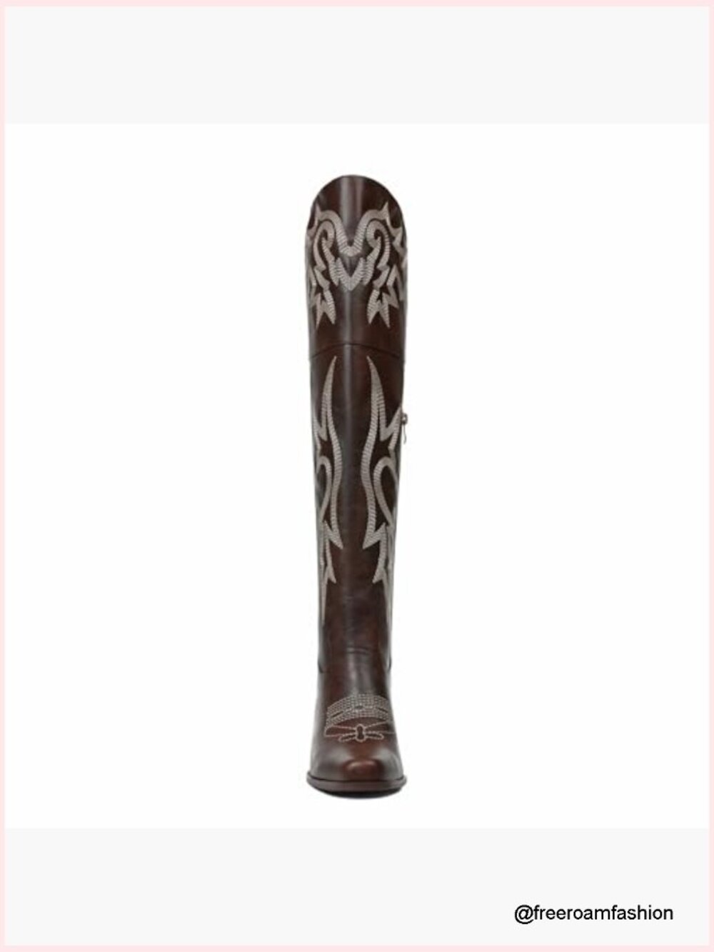Over the Knee Boots Cowboy Boots Pointed Toe Chunky Heel Classic Western Boots - Picture 5 of 6
